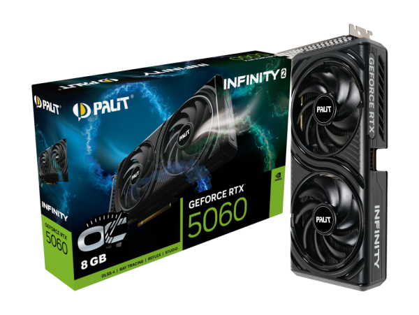 VGA PALIT RTX5060 INFINITY 2 OC 8GB GDDR7 128BIT 3-DP HDMI (NE75060V19P1-GB2063L)
