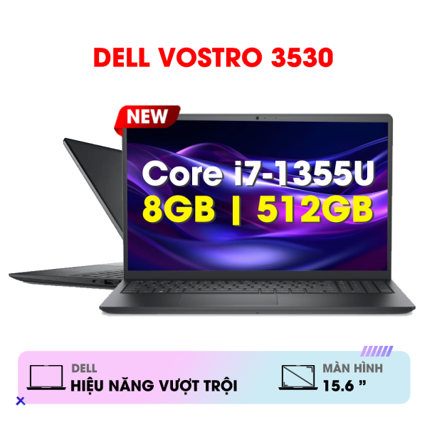 LAPTOP DELL VOSTRO 3530 I7 1355U/8GB/512GB/15.6' FHD EKB Black Free Dos