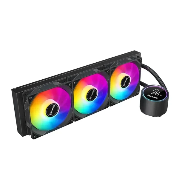 TẢN HUNTKEY GX360R BLACKTIP SHARK BLACK LED ARGB (CÓ HIỂN THỊ NHIỆT ĐỘ)