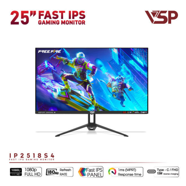 MÀN HÌNH VSP GAMING IP2518S4 (24.5 INCH / FAST IPS / FHD / 180HZ / 1MS)
