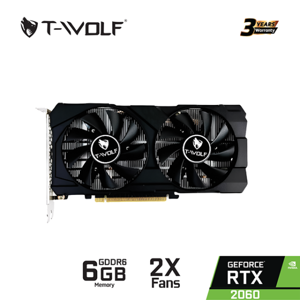 VGA T-WOLF TW-RTX2060 6GB DDR6 2FAN (DVI+HDMI+DP)
