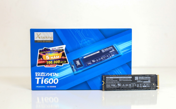 SSD NVME ZHITAI TI600 500GB (ĐỌC 6000MB/S GHI 3000MS/S) M.2 2280 GEN 4X4 (ZTSS2EB05D23MC)