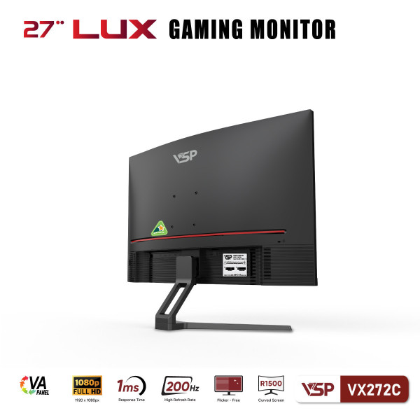 MÀN HÌNH CONG VSP VX272C (27INCH/VA/FHD/200HZ/1MS/FREESYNC/BLACK)