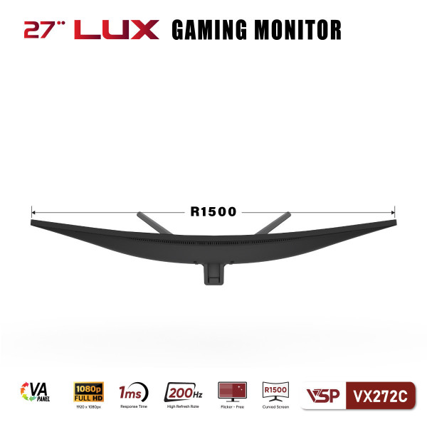 MÀN HÌNH CONG VSP VX272C (27INCH/VA/FHD/200HZ/1MS/FREESYNC/BLACK)