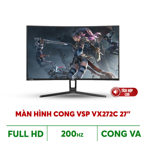 MÀN HÌNH CONG VSP VX272C (27INCH/VA/FHD/200HZ/1MS/FREESYNC/BLACK/LOA)