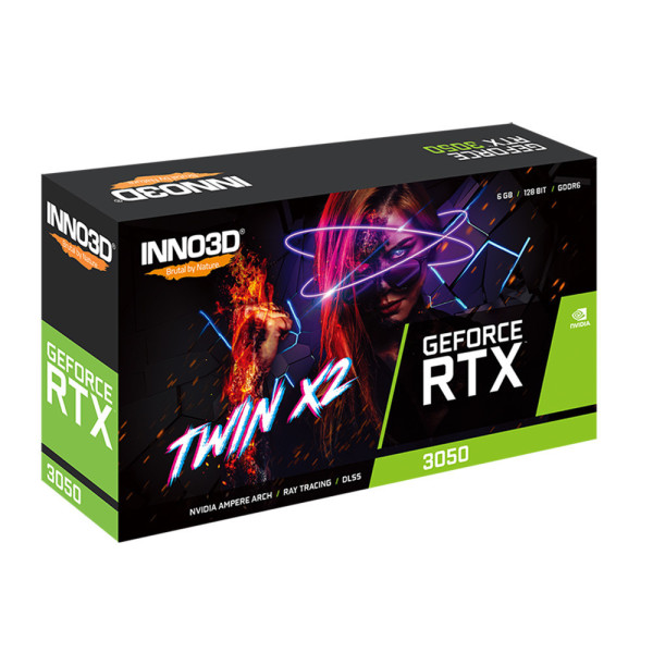 VGA INNO3D GEFORCE RTX 3050 6GB TWIN X2 V2 6GB GDDR6 2FAN
