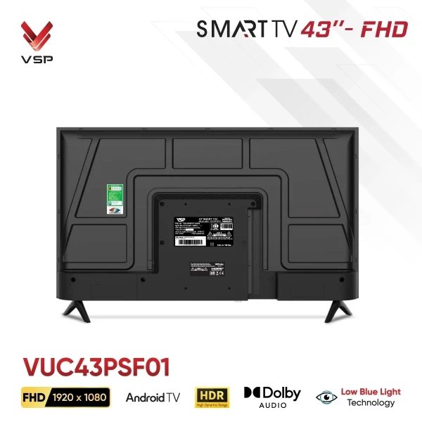 TIVI VSP VUC43PSF01 43 INCH KÈM ĐIỀU KHIỂN