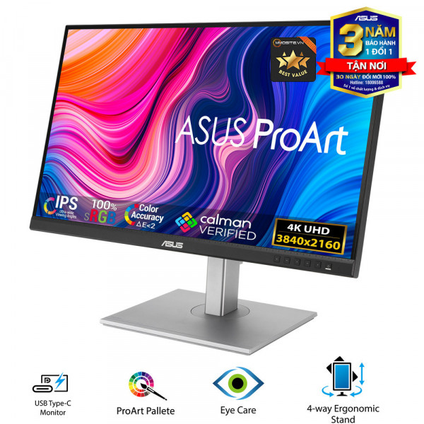 MÀN HÌNH ASUS PROART PA279CV (27INCH/ 4K/IPS/ 100% sRGB/ 5MS)