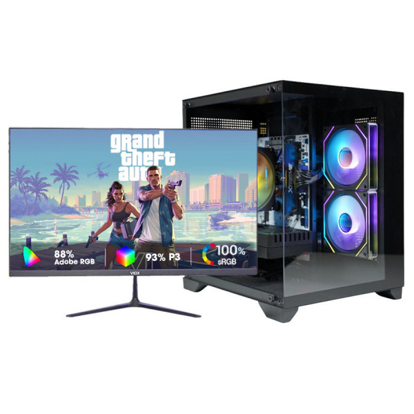 Bộ PC GAMING Core I3 14100F | Ram 16G| GTX 1060 6G| NVME 256G | Màn 24' 