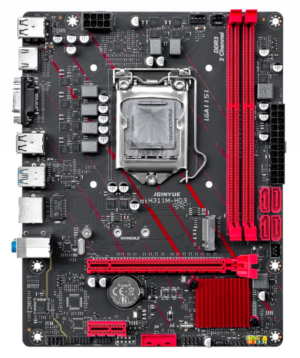 MAIN JGINYUE H311 RAM DDR3 LGA1151 Đầy Đủ HDMI, NVME, VGA, Turbo Boost( New Full Box 24 tháng)