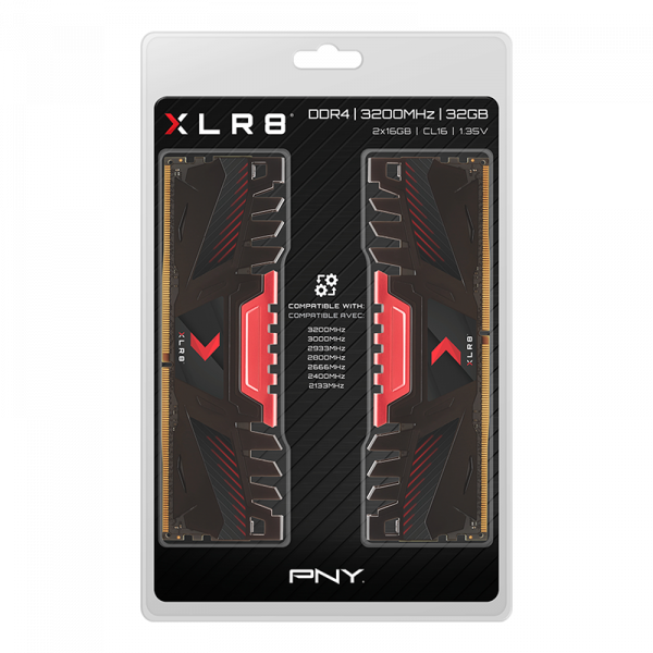KIT RAM PNY 32GB (2X16GB) BUS 3200 DDR4 TẢN (MD32GK2D4320016XR)