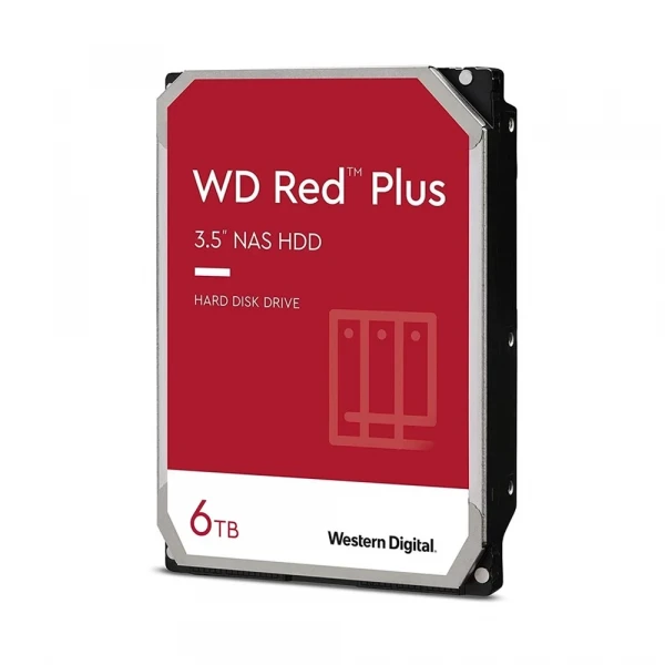 WD HDD RED PLUS 6TB 5400RPM 3.5INCH SATA III 256MB CACHE (WD60EFPX) 