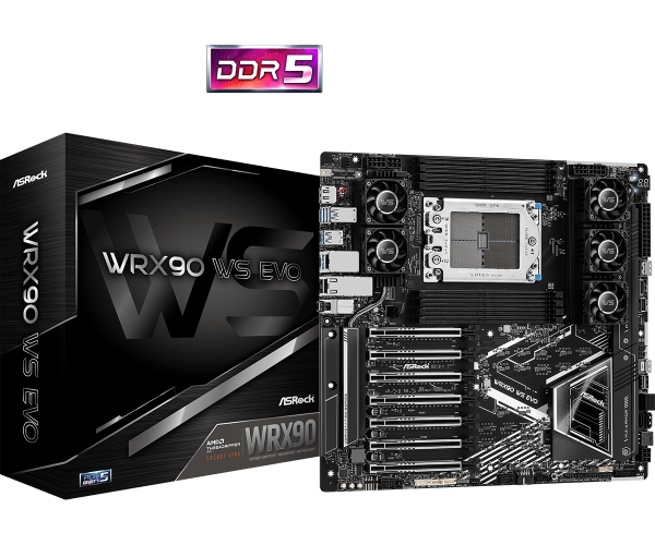 MAIN ASROCK WRX90 WS EVO (AMD WRX90/ sTR5/ 8 KHE RAM ECC DDR5)