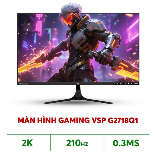 MÀN HÌNH GAMING VSP G2718Q1 (27 INCH / FAST IPS / 2K QHD / 210HZ / 0.3MS)