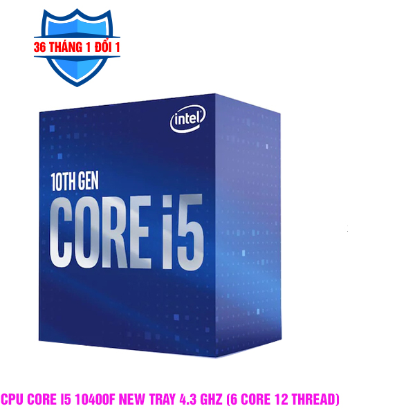 CPU Intel Core i5-10400F (2.9GHz turbo up to 4.3Ghz, 6 nhân 12 luồng, 12MB Cache, 65W) Tray 