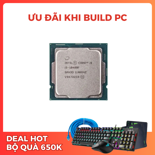 CPU INTEL CORE I5 10400F (2.9GHz turbo 4.3GHz | 6 nhân | 12 luồng | 12MB Cache)TRAY