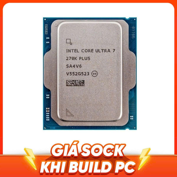 CPU INTEL ULTRA 7 270K PLUS TRAY (UP TO 5.50 GHZ, 24 NHÂN, 24 LUỒNG, 36MB CACHE, FCLGA1851)