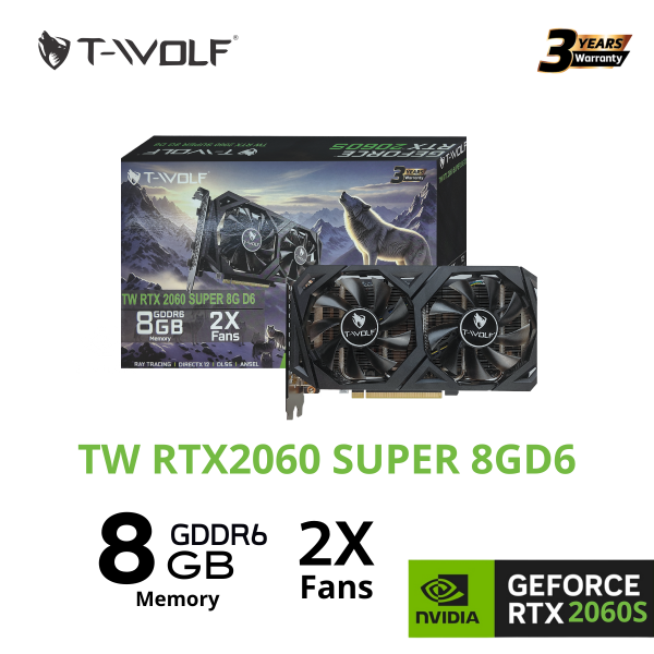 VGA T-WOLF TW-RTX2060 SUPER 8GB DDR6 2 FAN