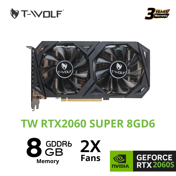VGA T-WOLF TW-RTX2060 SUPER 8GB DDR6 2 FAN