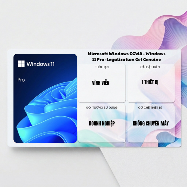 Phần mềm Microsoft Windows GGWA - Windows 11 Pro -Legalization Get Genuine