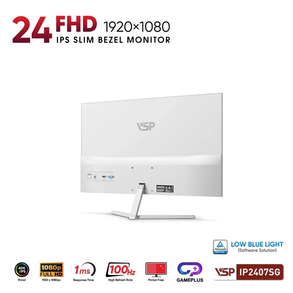 MÀN HÌNH VSP IP2407SG TRẮNG (24 INCH/ FHD/ IPS/ 100HZ/ 1MS)