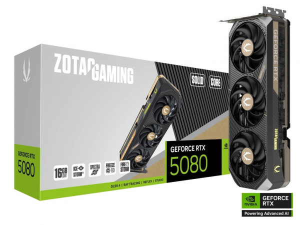 VGA ZOTAC SOLID CORE RTX 5080 16GB GDDR7 (ZT-B50800D2-10P)