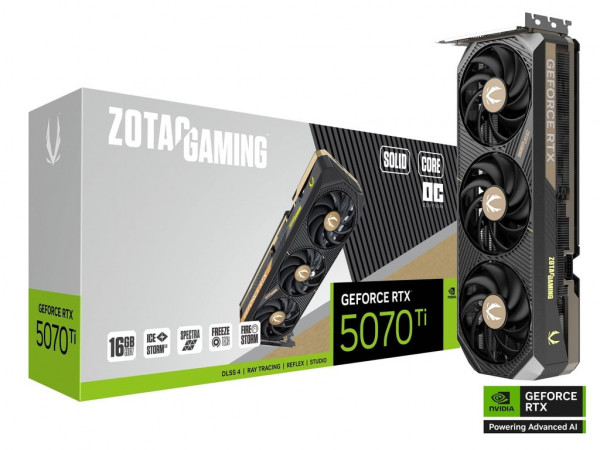 VGA ZOTAC GAMING GEFORCE RTX 5070 TI SOLID CORE OC 16GB GDDR7