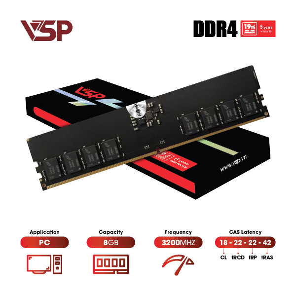 RAM VSP 8GB (1X8GB) BUS 3200MHZ DDR4 (KHÔNG TẢN)