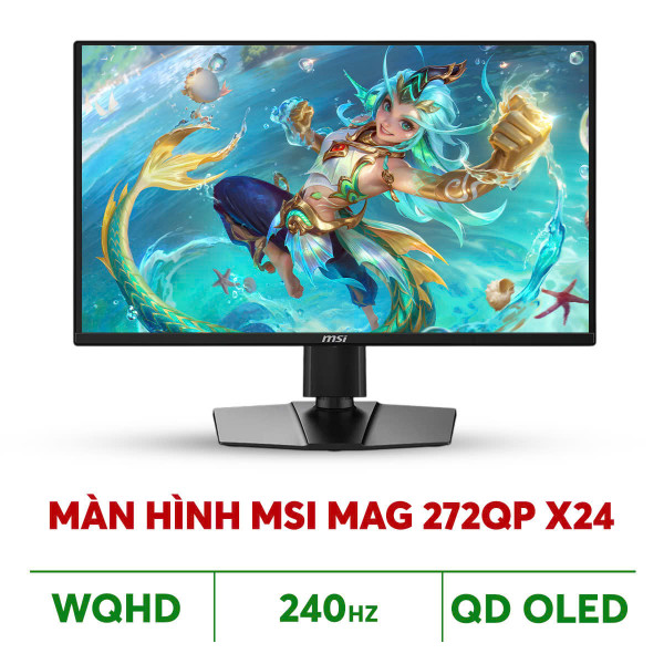 MÀN HÌNH MSI MAG 272QP X24 (26.5 INCH/ QD OLED/ 2K/ 240HZ/ 0.03MS/ USB TYPEC)