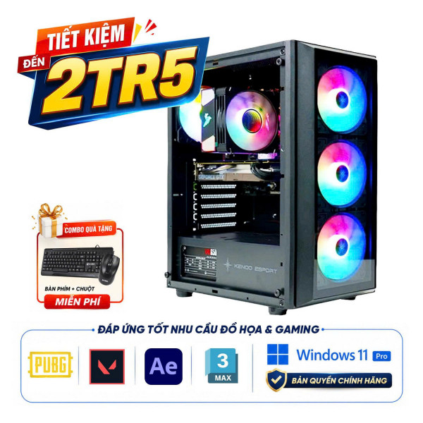 PC I5 14400F | 16GB | 256GB | RTX 5060 TI 8G | WIN 11 PRO BẢN QUYỀN