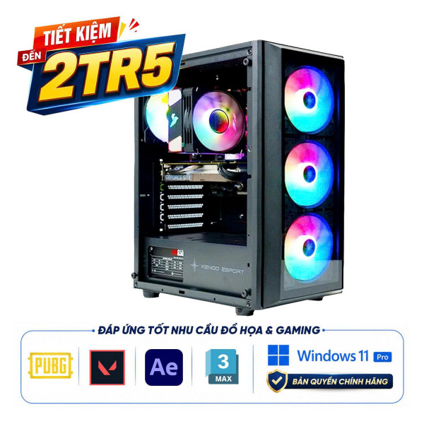 PC I5 14400F | 32GB | 512GB | RTX 5060 TI 16G | WIN 11 PRO BẢN QUYỀN