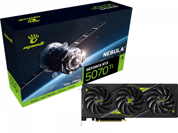 VGA MANLI NEBULA GEFORCE RTX 5070 TI 16GB GDDR7 (M-N507TIN/D716G-M3639)