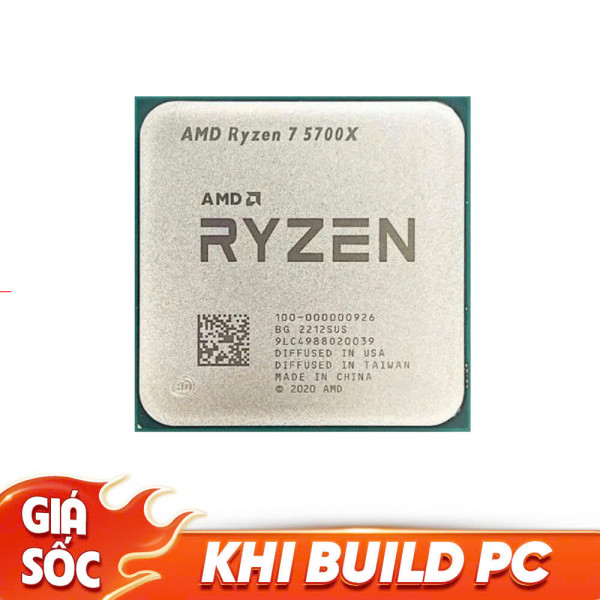 CPU AMD RYZEN 7 5700X ( 3.4 GHz (4.6GHz Max Boost) / 36MB Cache / 8 cores, 16 threads / 65W / Socket AM4) TRAY BL