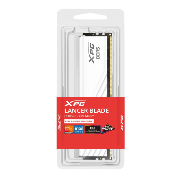 RAM ADATA XPG LANCER BLADE RGB 16GB (1X16GB) DDR5 5600MHZ WHITE (AX5U5600C4616G-SLABRWH)