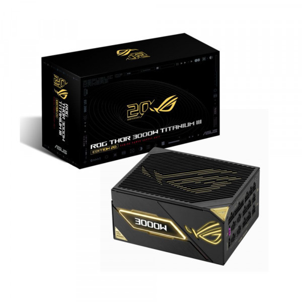 NGUỒN ASUS ROG THOR 3000W TITANIUM III EDITION 20 ROG EQUALIZER (ROG-THOR-3000T3-GAMING-20TH)