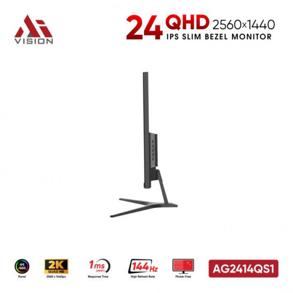 MÀN HÌNH GAMING 2K AIVISION AG2414QS1 (24 INCH/ QHD/ 144HZ/ IPS/ 1MS)