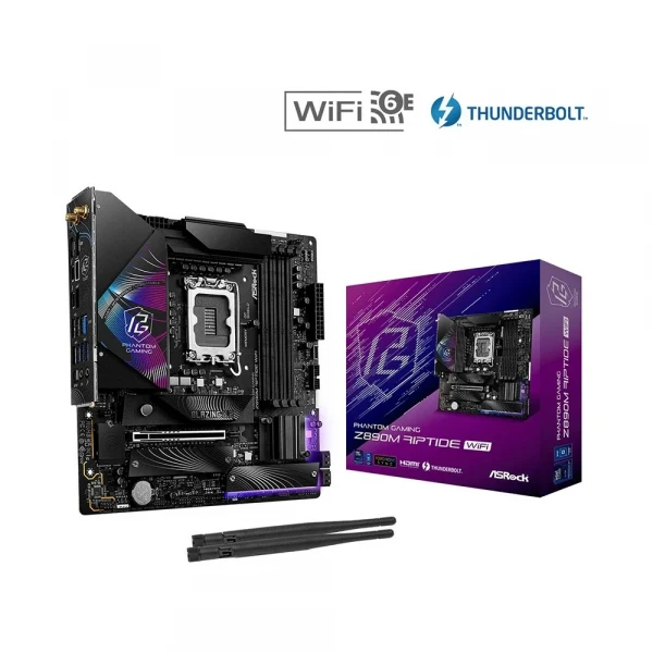 MAINBOARD ASROCK Z890M RIPTIDE WIFI DDR5 (WIFI+BLUETOOTH+THUNDERBOLT 4)