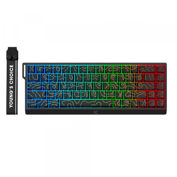 BÀN PHÍM GAMING MCHOSE HALL EFFECT ACE68 LAYOUT 65% TTC DRAGON LORD MAGETIC SWITCH  BLACK TOPOGRAPHIC (MC-ACE68-33)