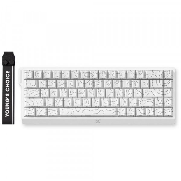 BÀN PHÍM GAMING MCHOSE HALL EFFECT ACE68 LAYOUT 65% ICE BLUE MAGNETIC SWITCH WHITE (MC-Ace68-15)