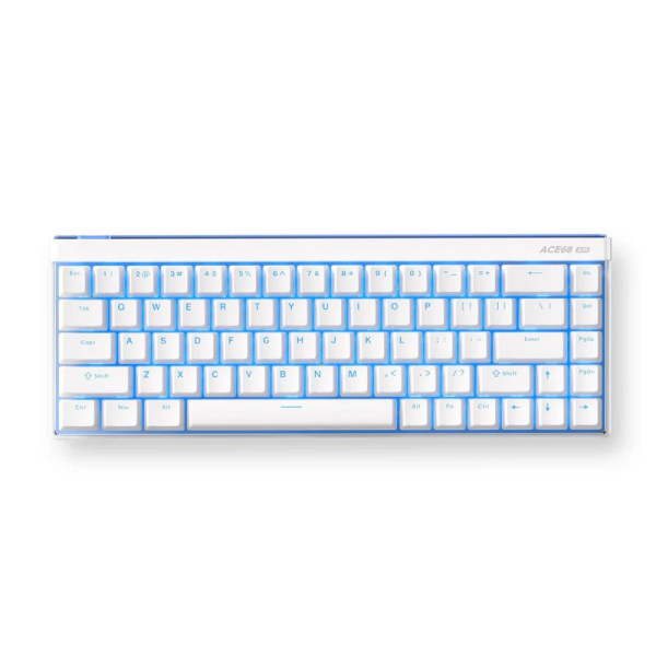 BÀN PHÍM GAMING MCHOSE HALL EFFECT ACE68 AIR LAYOUT 65% MOUNT TAI MAGNETIC SWITCH  SNOW WHITE (MC-ACE68AIR-9)