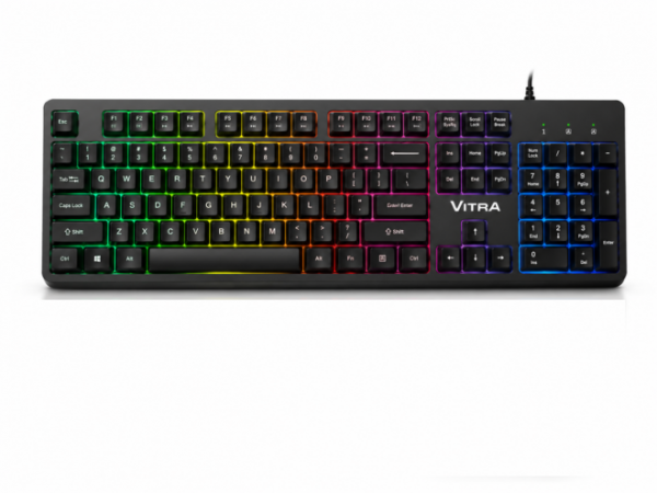 BÀN PHÍM VITRA LUMI LK39 BLACK RAINBOW LED