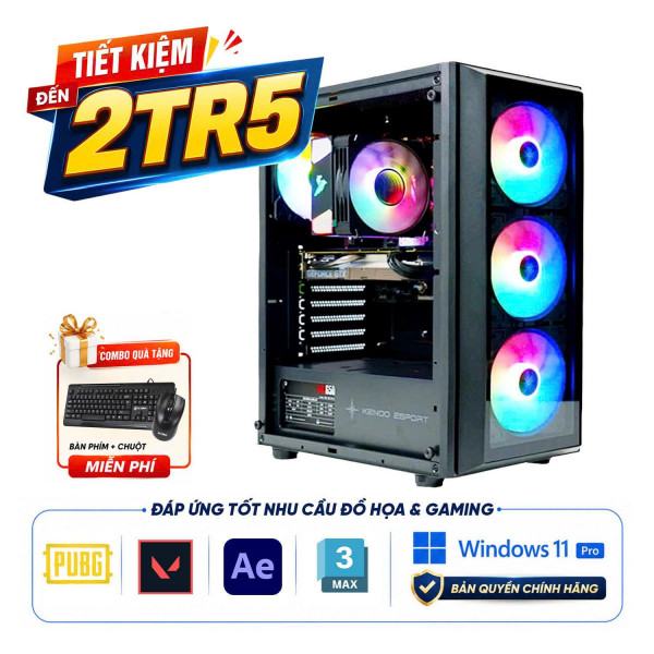 PC I5 14400F | 16GB | 512GB | RTX 5060 8G | WIN 11 PRO BẢN QUYỀN