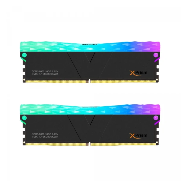 KIT RAM V-COLOR MANTA XPRISM 32GB (16GB*2) 6000HZ DDR5 RGB BLACK - TMXPL1660836KWK