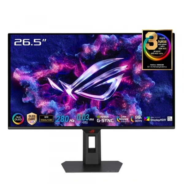 MÀN HÌNH ASUS ROG STRIX XG27ACDMS (27 INCH/ QD-OLED/ 2K/ 280HZ/ GSYNC CHUYÊN GAME)