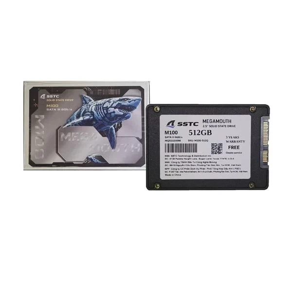 SSD SSTC M100 512GB (ĐỌC 550MB/S GHI 470MB/S) SATA III 2.5 INCH