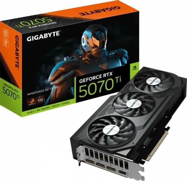 VGA GIGABYTE RTX 5070 TI WINDFORCE OC V2 16GB GV-N507TWF3OCV2-16GD)