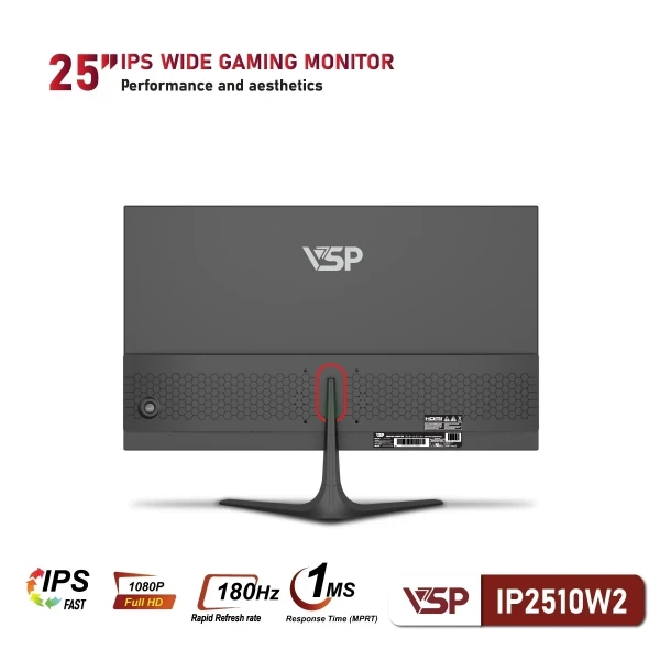 MÀN HÌNH GAMING VSP IP2510W2 (25 INCH/ FAST IPS/ FHD/ 240- OC 260HZ/ 0.3MS)