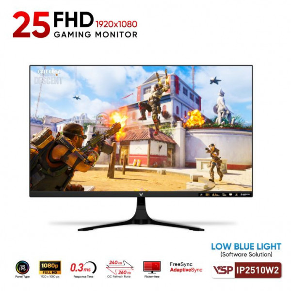MÀN HÌNH GAMING VSP IP2510W2 (25 INCH/ FAST IPS/ FHD/ 240- OC 260HZ/ 0.3MS)