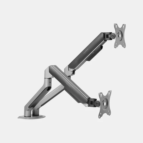 GIÁ TREO 2 MÀN HÌNH HYPERWORK T6 PRO DUAL HPW.T6P.DUAL.V2.GRY ĐEN XÁM (17-32 INCH)
