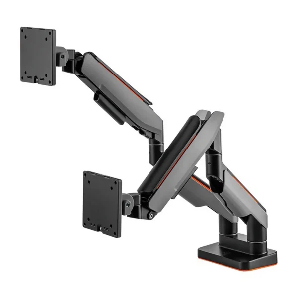 GIÁ TREO 2 MÀN HÌNH HUMAN MOTION T9 PRO II DUAL (23 - 43INCH) MÀU XÁM ĐEN